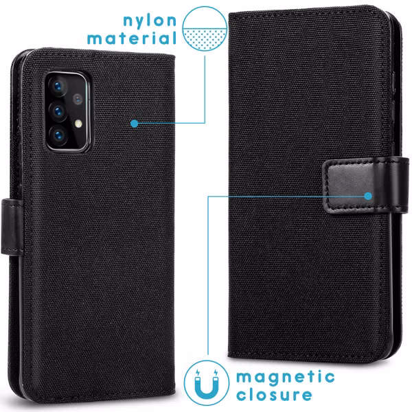 imoshion Luxe Canvas Bookcase Samsung Galaxy A52(s) (5G/4G) - Zwart