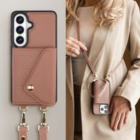 Selencia Sera Phone Case with Cord and Envelope Card Holder Samsung Galaxy S26 - Old Pink