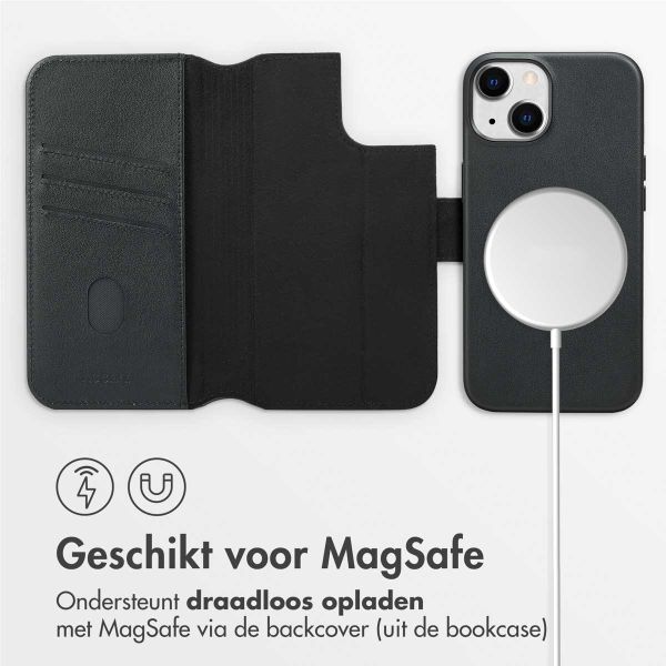 Accezz Leather Bookcase 2-in-1 met MagSafe Apple iPhone 14 - Onyx Black