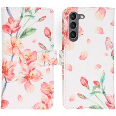 imoshion Design Softcase Bookcase Samsung Galaxy S23 Plus - Blossom Watercolor