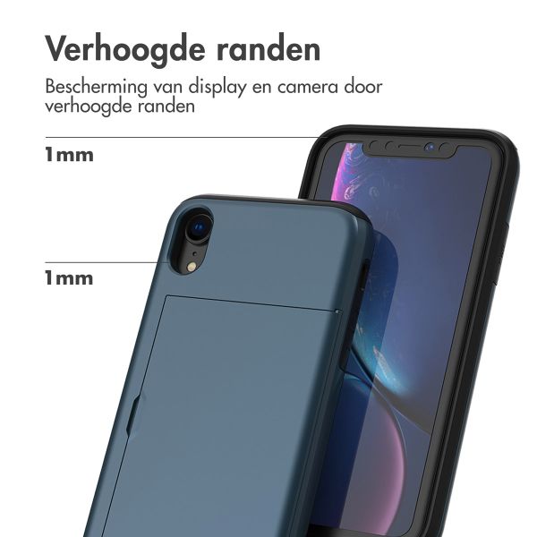 imoshion Backcover met pasjeshouder Apple iPhone Xr - Donkerblauw