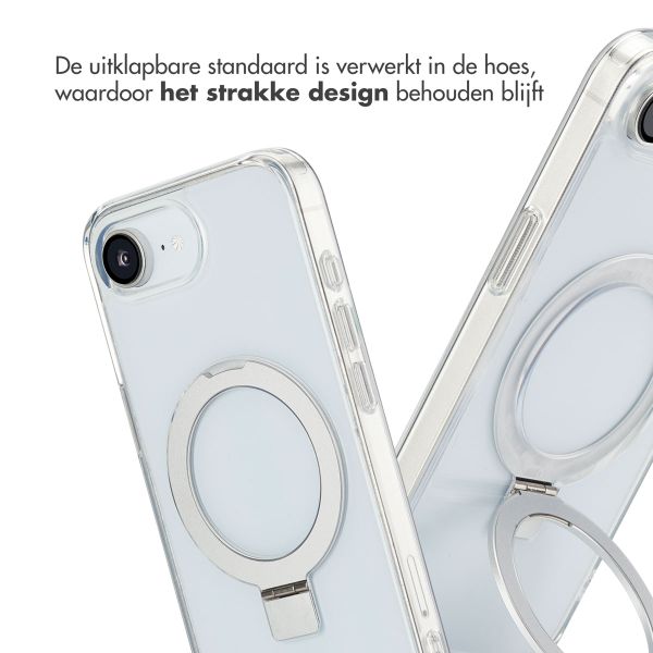 Accezz Ring Stand Backcover met MagSafe Apple iPhone 16e - Transparant