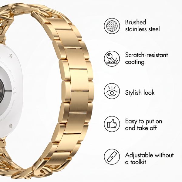 Selencia Chain band Samsung Galaxy Watch 9 (40/44mm) / Watch 8 (40/44mm) / Classic (46mm) - Gold