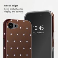 Selencia Vivid Back Cover with MagSafe Apple iPhone 17e / 16e - Happy Dots Chocolate