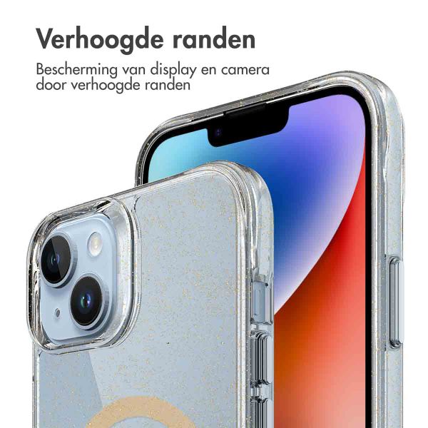 imoshion Clear Glitter Backcover met MagSafe Apple iPhone 14 - Goud