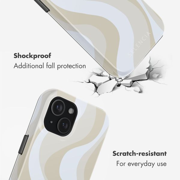 Selencia Vivid Back Cover with MagSafe Apple iPhone 15 - Desert Waves Beige