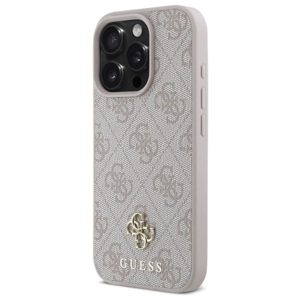 Guess 4G Metal Logo Backcover MagSafe Apple iPhone 16 Pro Max - Roze