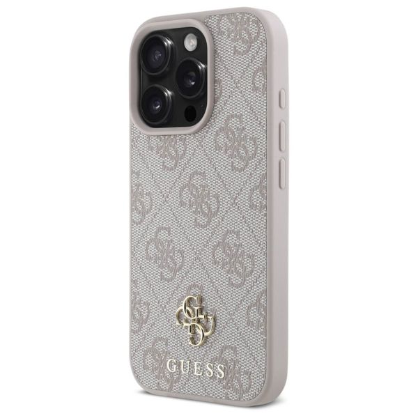 Guess 4G Metal Logo Backcover MagSafe iPhone 16 Pro Max - Roze