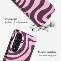 Selencia Vivid Back Cover with MagSafe Samsung Galaxy S26 - Wavy Swirl Pink Plum