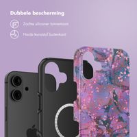 Selencia Vivid Backcover met MagSafe Apple iPhone 16 - Fresh Paint Flower Orange