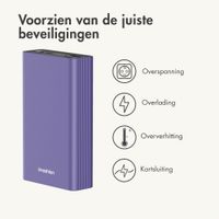 imoshion Ultra Series Aluminium Powerbank 20.000 mAh - Quick Charge en Power Delivery - Tropical Violet