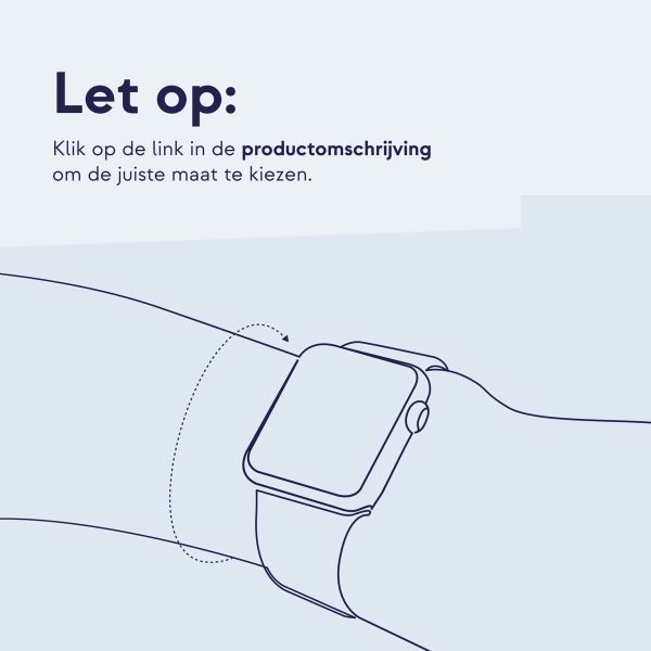 Apple Siliconen solobandje Apple Watch | 44/45/46/49 mm - Maat 9 - Sterrenlicht