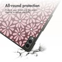 imoshion Design Trifold Bookcase Samsung Galaxy Tab S11 Ultra - Bloom Love Blush