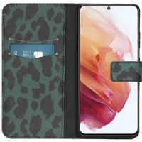 imoshion Design Softcase Bookcase Samsung Galaxy S21 Ultra - Green Leopard
