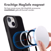 imoshion Rugged Hybrid Carbon Case met MagSafe Apple iPhone 13 - Zwart