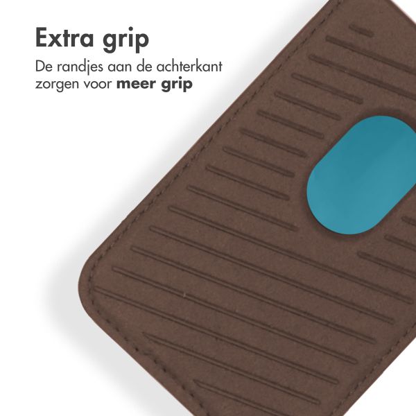 Accezz Leren Kaarthouder - Geschikt voor MagSafe en Qi2 - Coffee Brown