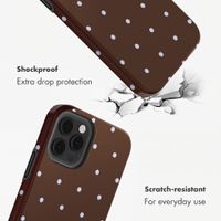 Selencia Vivid Back Cover Apple iPhone 12 (Pro) - Happy Dots Chocolate