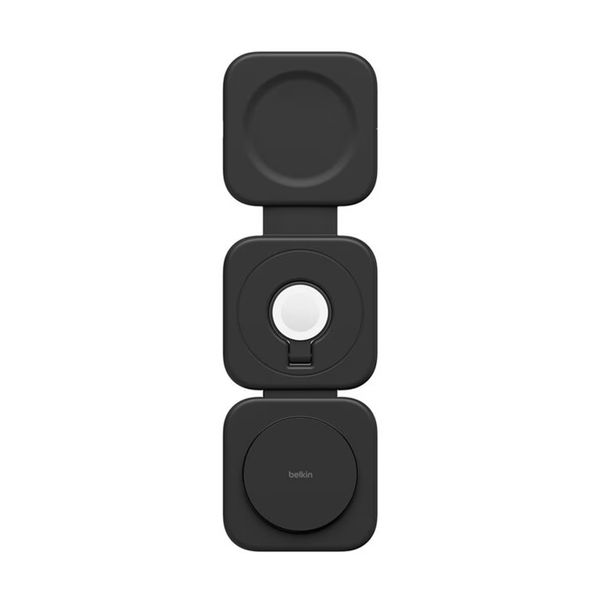 Belkin 3-in-1 Magnetisch Draadloos Reislaadstation met Qi2 15W - Zwart
