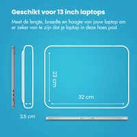 imoshion Laptophoes met opbergvak 13 inch - Laptopsleeve - Zwart