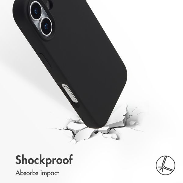 Accezz Liquid Silicone Back Cover with MagSafe Apple iPhone 17 - Black