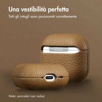 Accezz Echt Leren Case  Apple Airpods 4 - Taupe
