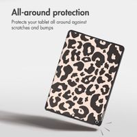 imoshion Design Trifold Case Apple iPad 9 (2021) 10.2 inch / iPad 8 (2020) 10.2 inch / iPad 7 (2019) 10.2 inch - Leopard