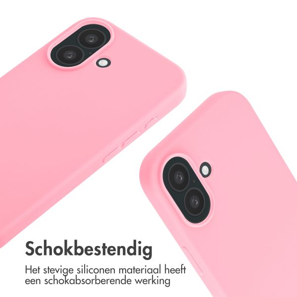 imoshion Siliconen hoesje met koord iPhone 16 - Roze