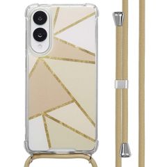 imoshion Design hoesje met koord Samsung Galaxy S25 Edge - Beige Graphic