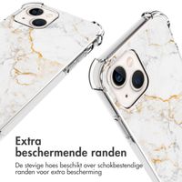 imoshion Design hoesje met koord iPhone 13 - White Marble