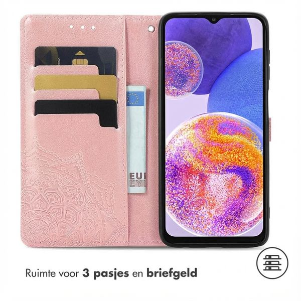 imoshion Mandala Bookcase Samsung Galaxy A23 (5G) - Rosé Goud