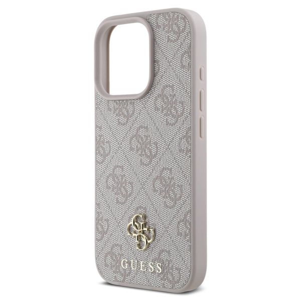 Guess 4G Metal Logo Backcover MagSafe Apple iPhone 16 Pro Max - Roze