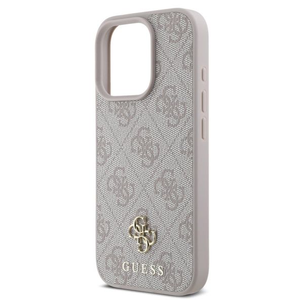 Guess 4G Metal Logo Backcover MagSafe iPhone 16 Pro Max - Roze