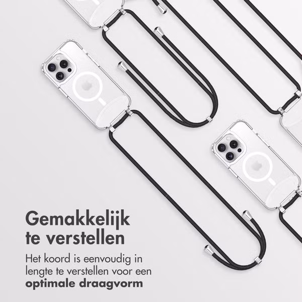 imoshion MagSafe Backcover met afneembaar koord Apple iPhone 15 Pro - Transparant