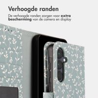 imoshion Design Bookcase Samsung Galaxy A55 - Smoke Green Flowers