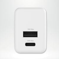 imoshion Oplader - USB-C en USB-A - Power Delivery en Quick Charge - 35W + USB-C naar USB-C kabel - 1 meter - Wit