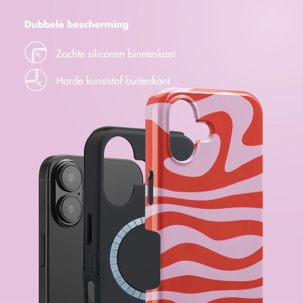 Selencia Vivid Backcover met MagSafe Apple iPhone 16 - Dream Swirl Pink