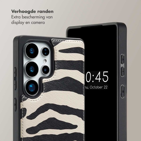 Selencia Nova Telefoonhoes met Koord en Pashouder Samsung Galaxy S25 Ultra - Zazzy Zebra