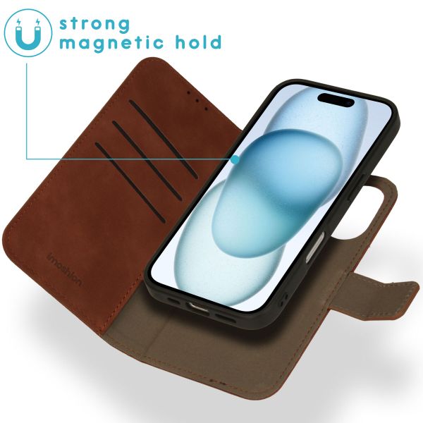 imoshion Uitneembare 2-in-1 Luxe Bookcase Apple iPhone 16 - Bruin