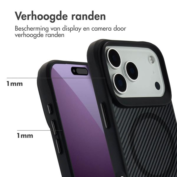 imoshion Rugged Hybrid Carbon Case met MagSafe Apple iPhone 17 Pro Max - Zwart