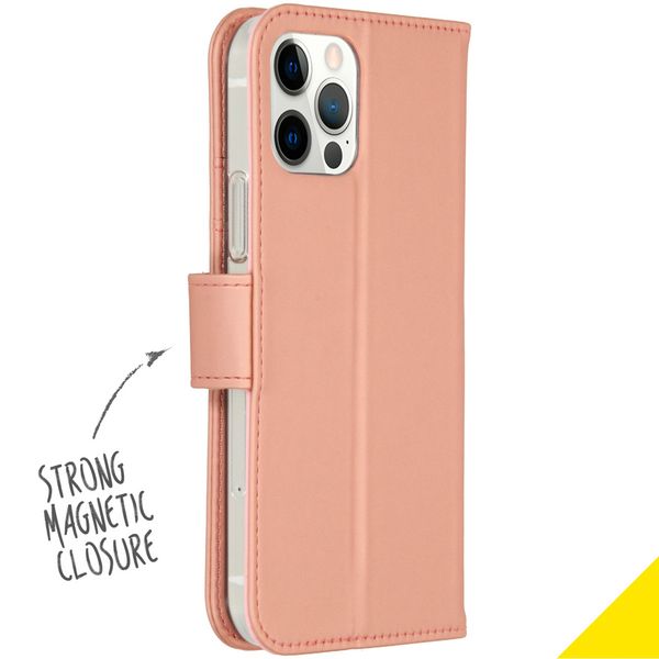 Accezz Wallet Softcase Bookcase Apple iPhone 12 (Pro) - Rosé Goud