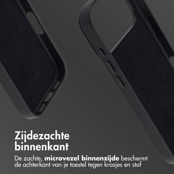 Accezz MagSafe Leather Backcover Apple iPhone 17 Pro - Onyx Black