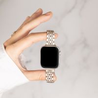 Selencia Slim Steel Jubilee Inspired Link Band Apple Watch | 38/40/41/42 mm - Starlight