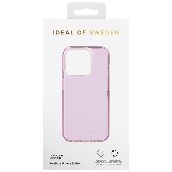 iDeal of Sweden Clear Case iPhone 15 Pro - Light Pink