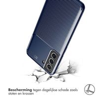 imoshion Carbon Softcase Backcover Samsung Galaxy S21 FE - Blauw