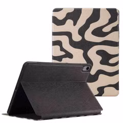 Selencia Vivid tablethoes Apple iPad Air 11 inch (2025) M3 / (2024) M2 / Air 5 (2022) / Air 4 (2020) - Art Wave Black