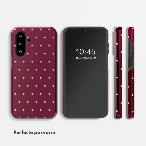 Selencia Vivid Backcover Samsung Galaxy A17 (5G) / (4G) - Happy Dots Burgundy