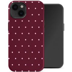 Selencia Vivid Case Apple iPhone 14 - Happy Dots Burgundy