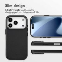 Accezz Leather Back Cover with MagSafe Apple iPhone 17 Pro - Onyx Black