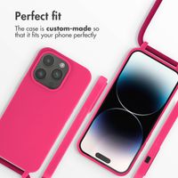 imoshion Silicone Case with Strap Apple iPhone 14 Pro - Fluor Roze