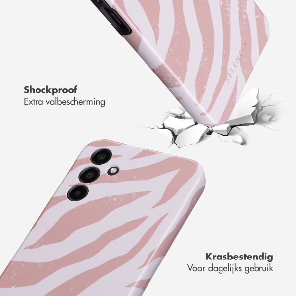 Selencia Vivid Tough Backcover Samsung Galaxy A15 (5G/4G) - Colorful Zebra Old Pink